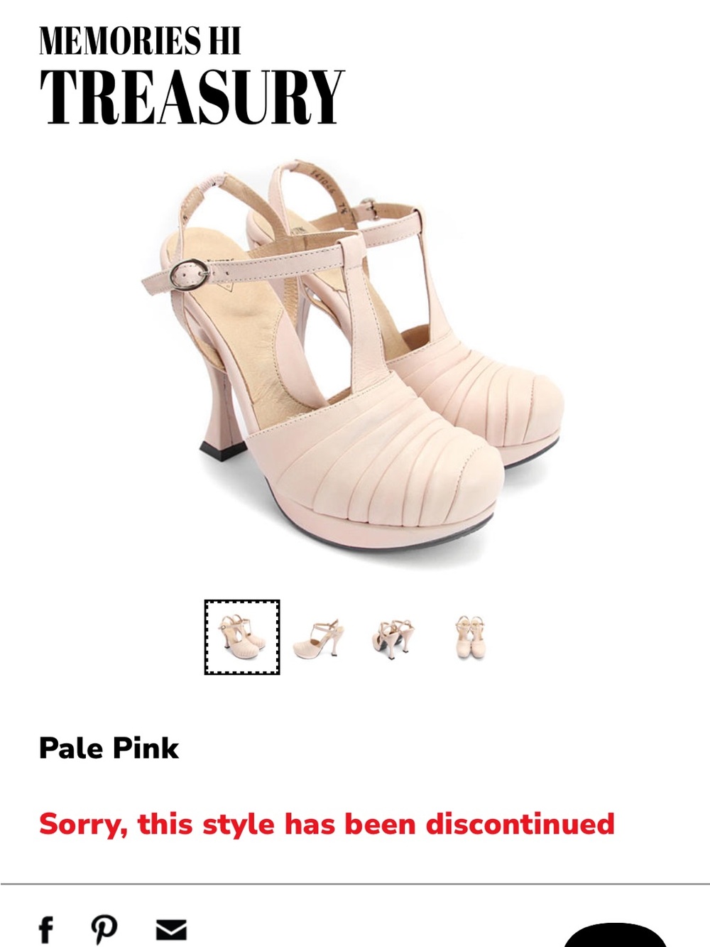 John Fluevog Pale Pink T-Strap Platform Heels